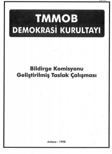 TMMOB DEMOKRASİ KURULTAYI 1998